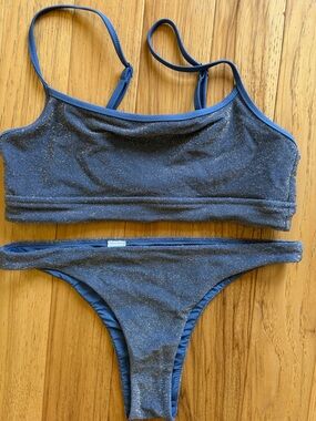 Aerie swim- Blue Two-Piece Bikini Set